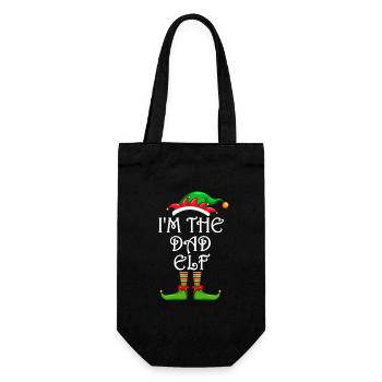 I'm The Dad Elf Shirt Matching Family Christmas - Geschenkbeutel für Flaschen - Schwarz - Vorne