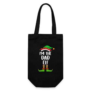 I'm The Dad Elf Shirt Matching Family Christmas - Gift Bag for Bottles - black - Front