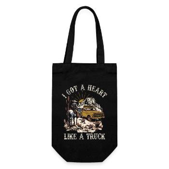 J’ai un cœur comme un camion - Sac à bouteille - noir - Devant