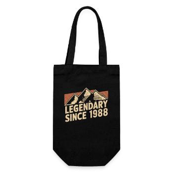 Legendär Seit 1988 Geburtstag - Geschenkbeutel für Flaschen - Schwarz - Vorne