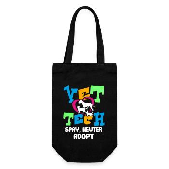 Vet Tech Spay Neuter Adopt - Gift Bag for Bottles - black - Front