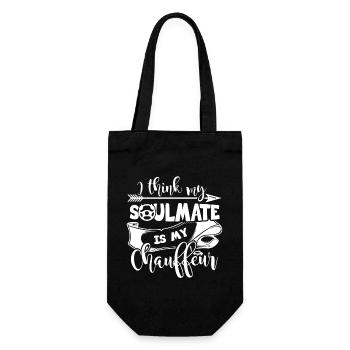 Chauffeur Is My Soulmate - Gift Bag for Bottles - black - Front