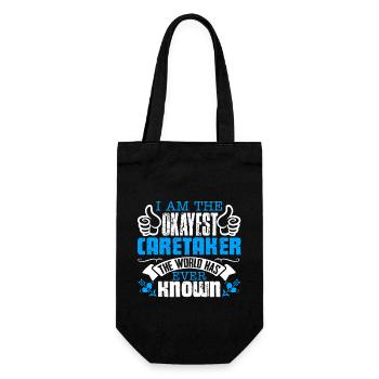 I Am The Okayest Caretaker - Gift Bag for Bottles - black - Front