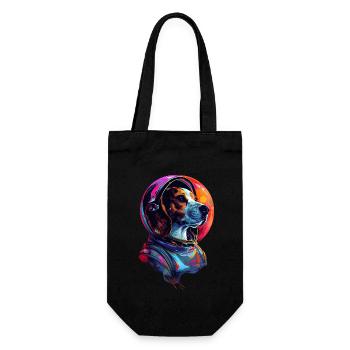 Beagle - Geschenkbeutel für Flaschen - Schwarz - Vorne