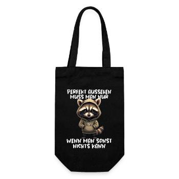 Drôle de raton laveur disant Amoureux des animaux Drôle de raton laveur - Sac à bouteille - noir - Devant