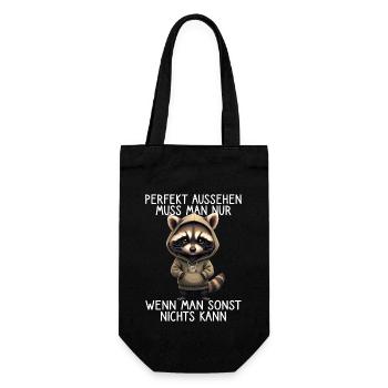 Drôle de raton laveur disant Amoureux des animaux Drôle de raton laveur - Sac à bouteille - noir - Devant