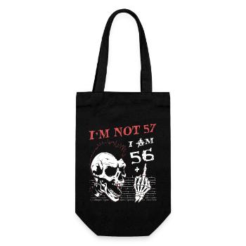 J’ai 56 ans et majeur - 57e anniversaire - Sac à bouteille - noir - Devant