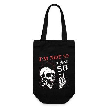 J’ai 58 ans Plus majeur - 59e anniversaire - Sac à bouteille - noir - Devant