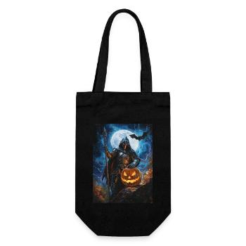 Halloween Geschenk Frauen Ritter Männer Kinder - Geschenkbeutel für Flaschen - Schwarz - Vorne
