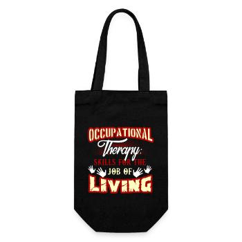 Occupational Therapy Skills For The Job Of Living - Gift Bag for Bottles - black - Front