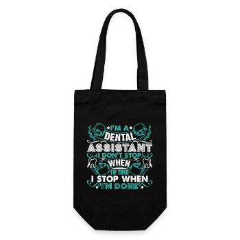 Dental Assistant I am A Dental Assistant - Gift Bag for Bottles - black - Front