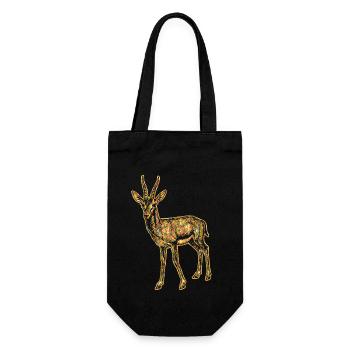 Gazelle Geometric - Gift Bag for Bottles - black - Front