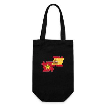Vietnam Spain Flag Spanish Vietnamese - Gift Bag for Bottles - black - Front