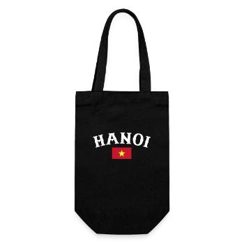 Hanoi Vietnam Vietnamesische Flagge Vietnamese - Geschenkbeutel für Flaschen - Schwarz - Vorne