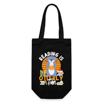 Otter Reading Teacher Literature - Geschenkbeutel für Flaschen - Schwarz - Vorne