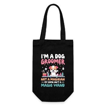 I'm A Dog Groomer Not A Magician für einen - Geschenkbeutel für Flaschen - Schwarz - Vorne