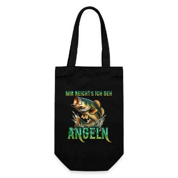 Angler MIR REICHTS ICH GEH ANGELN Lustiges - Geschenkbeutel für Flaschen - Schwarz - Vorne