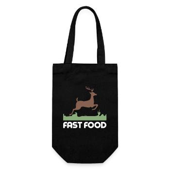 Quick Food Deer Nature Forest Animal - Gift Bag for Bottles - black - Front