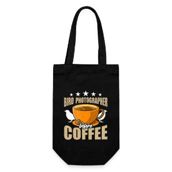Bird Photographer Before Birdwatching Coffee Lover - Geschenkbeutel für Flaschen - Schwarz - Vorne