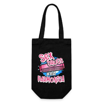 Sex Drugs And Harmonica - Gift Bag for Bottles - black - Front