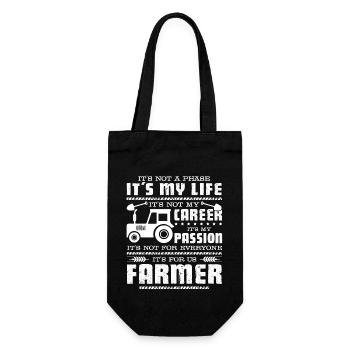 Farmer Is My Passion - Gift Bag for Bottles - black - Front