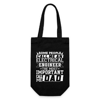 Funny Electrical Engineer Dad - Gift Bag for Bottles - black - Front