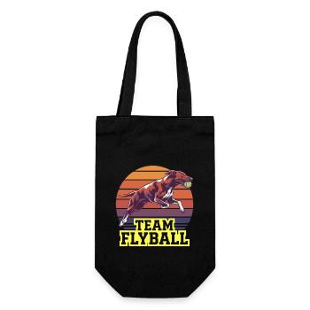 Flyball Hundesport - Geschenkbeutel für Flaschen - Schwarz - Vorne