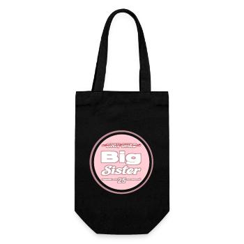 Parents only child, big sister - Gift Bag for Bottles - black - Front