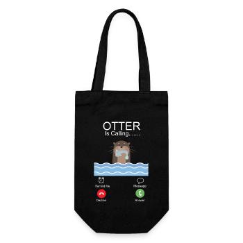 Otter Phone Display Otter Is - Gift Bag for Bottles - black - Front
