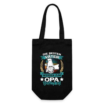 Opi DIE BESTEN VÄTER WERDEN ZUM OPA BEFÖRDERT - Geschenkbeutel für Flaschen - Schwarz - Vorne