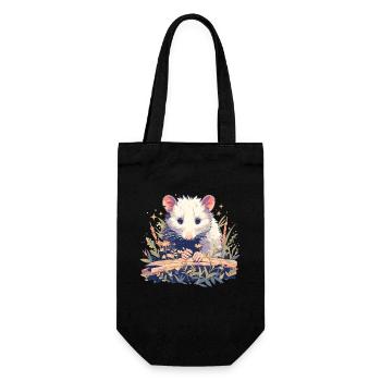 Opossum Opossums - Geschenkbeutel für Flaschen - Schwarz - Vorne