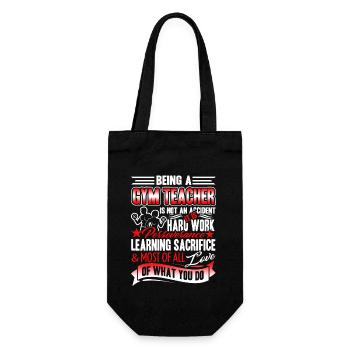 Gym Teacher Being A Gym Teacher - Gift Bag for Bottles - black - Front