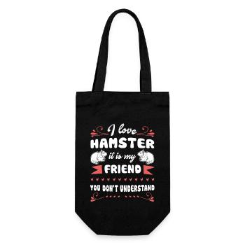 Hamster I Love Hamster - Gift Bag for Bottles - black - Front