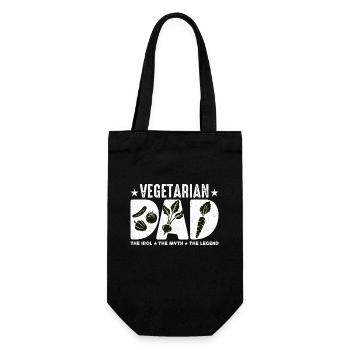 Vegetarian Dad The Idol The Myth The Nutritionist - Gift Bag for Bottles - black - Front