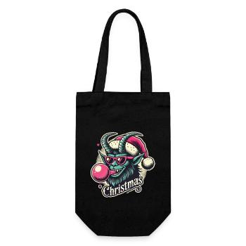 Krampus Weihnachten Sigma Male Stil - Geschenkbeutel für Flaschen - Schwarz - Vorne