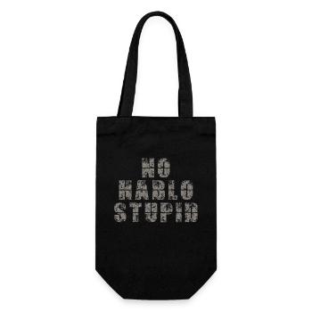 No Hablo Stupid funny statement for humorous people - Gift Bag for Bottles - black - Front