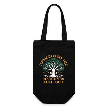 I shook my family tree and lots of crazy people - Gift Bag for Bottles - black - Front