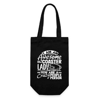 I'm a great roller coaster lady - Gift Bag for Bottles - black - Front