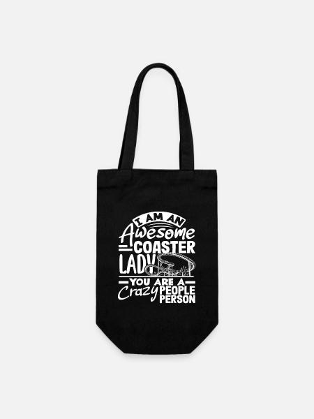 Ich Bin Eine Großartige Achterbahn Lady - Geschenkbeutel für Flaschen - Schwarz