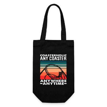 Roller Coaster Fan Coasterholic Passion - Gift Bag for Bottles - black - Front