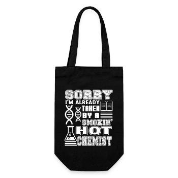 Chemist Taken By A Smokin Hot Chemist - Gift Bag for Bottles - black - Front