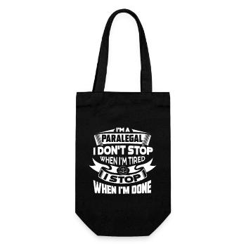 Paralegal I Stop When I am Done - Gift Bag for Bottles - black - Front