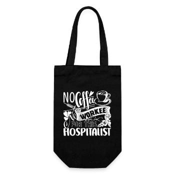 Hospitalist No Coffee For Hospitalist - Gift Bag for Bottles - black - Front