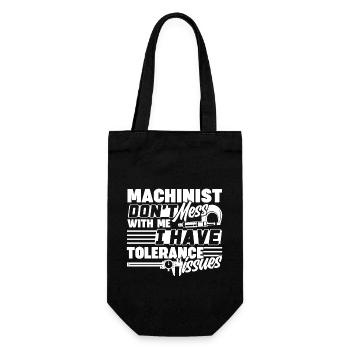 Machinist Don't Mess With Machinist - Gift Bag for Bottles - black - Front