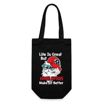 Life Is Great But Himalayan Cat Make It Better - Gift Bag for Bottles - black - Front