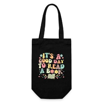 It's A Good Day To Read A Book Bookworm Reading - Gift Bag for Bottles - black - Front