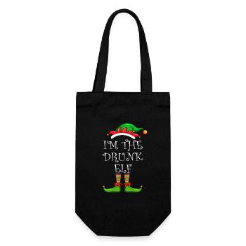I'm The Drunk Elf Shirt Matching Family Christmas - Gift Bag for Bottles - black - Front