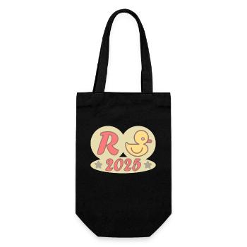 Duck Pension 2025 Pension Retirement Grandpa Grandma Pensioner - Gift Bag for Bottles - black - Front