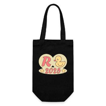 Duck Pension 2025 Pension Retirement Grandpa Grandma Pensioner - Gift Bag for Bottles - black - Front