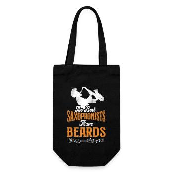 Saxophones Beard The Best - Gift Bag for Bottles - black - Front